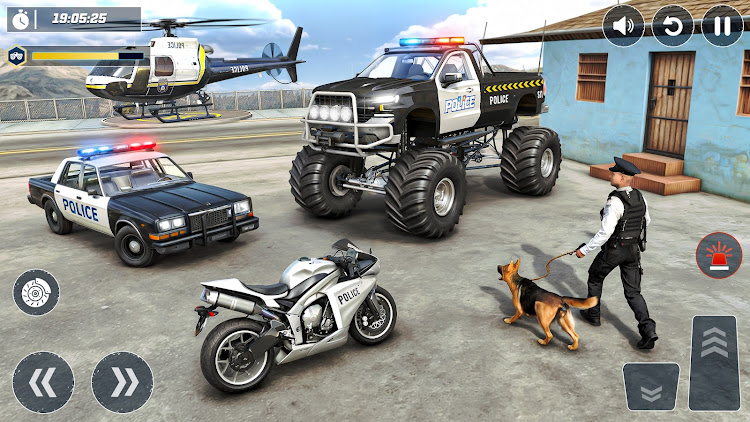 #3. Police 4x4 Monster Truck Games (Android) By: Bat Wings