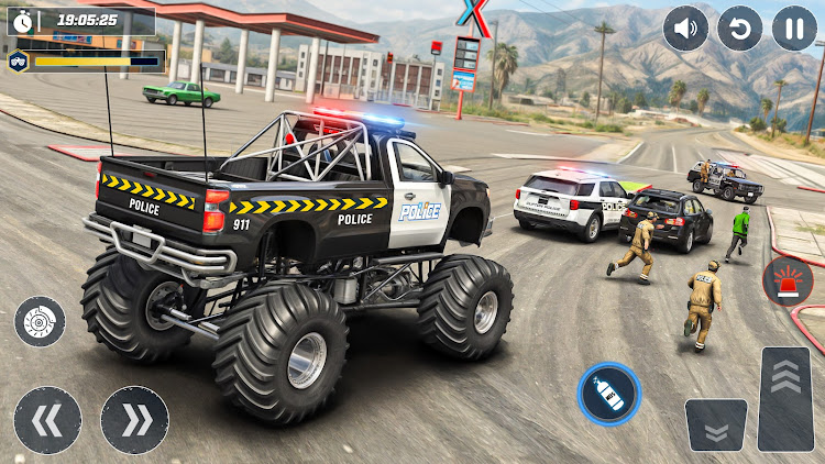 #9. Police 4x4 Monster Truck Games (Android) By: Bat Wings