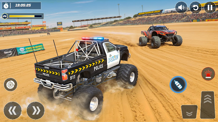 #10. Police 4x4 Monster Truck Games (Android) By: Bat Wings