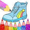 Glitter Shoes Coloring Game icon