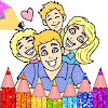 Glitter Mom and Dad Coloring icon