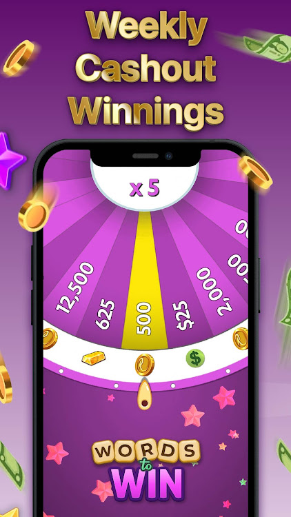 #3. Words to Win: Real Money Games (Android) By: Rewardify