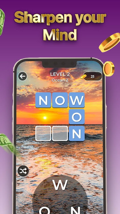 #6. Words to Win: Real Money Games (Android) By: Rewardify