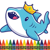 Shark Glitter Coloring icon