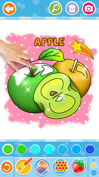 #6. Fruits and Vegetables Coloring (Android) By: Baram FZE