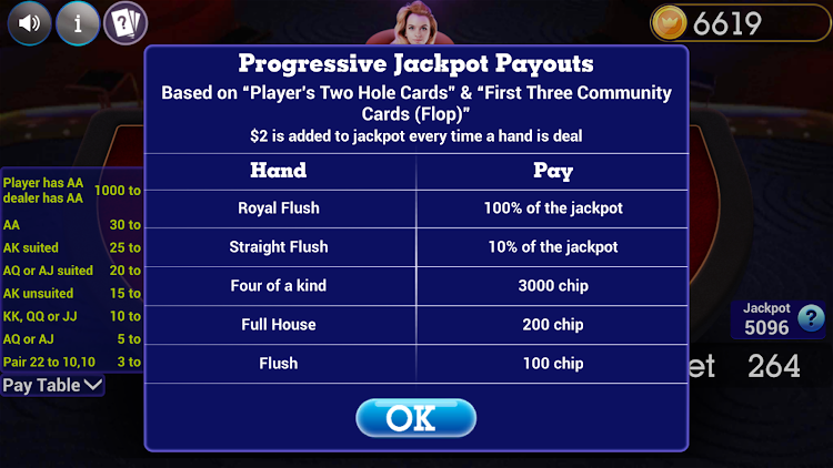 #7. Texas Holdem Progressive Poker (Android) By: Blue Wind Studio