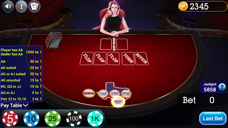 #9. Texas Holdem Progressive Poker (Android) By: Blue Wind Studio