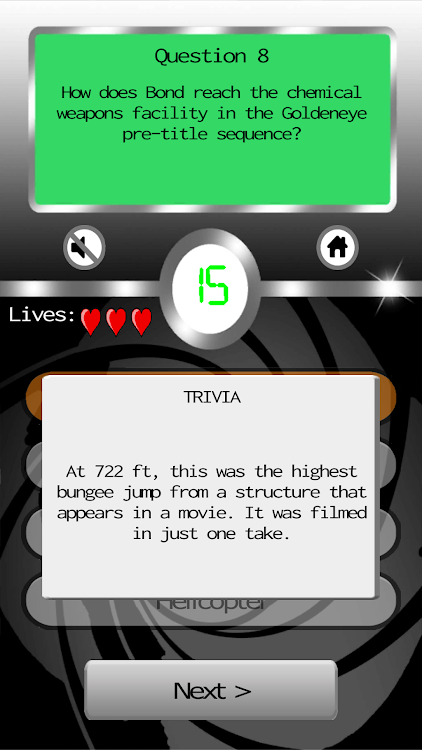 #4. James Bond: Ultimate Fan Quiz (Android) By: The QuizNet