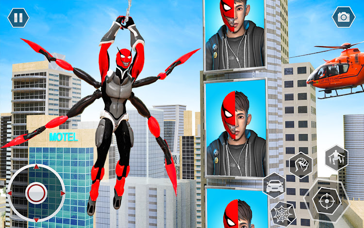 #8. Black Spider Rope SuperHero (Android) By: Gamepoint world