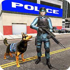 US Police Security Dog Chase