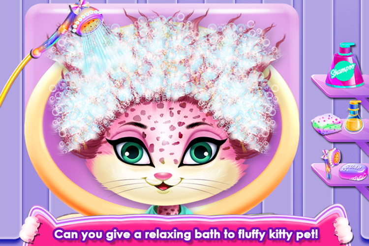 #5. Fluffy Kitty Hair Salon (Android) By: rosytales