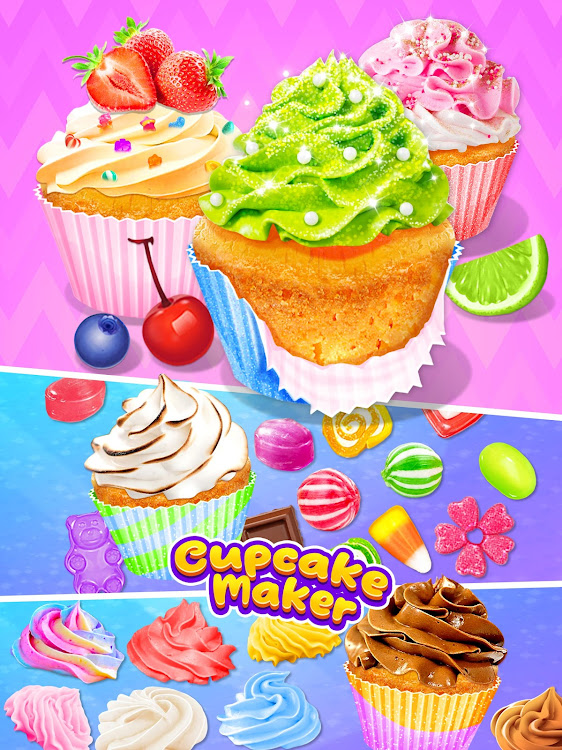 #2. Cupcake Maker: Unicorn Cupcake (Android) By: Kid Kitchen Fun Media