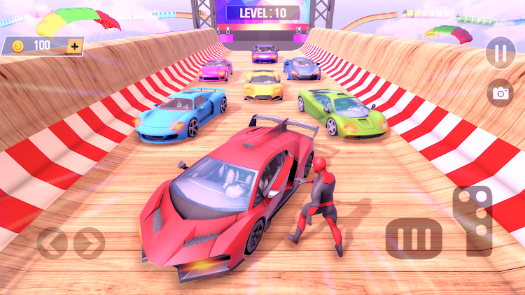 #6. Superhero Mega Ramp: Car Games (Android) By: Megus Games