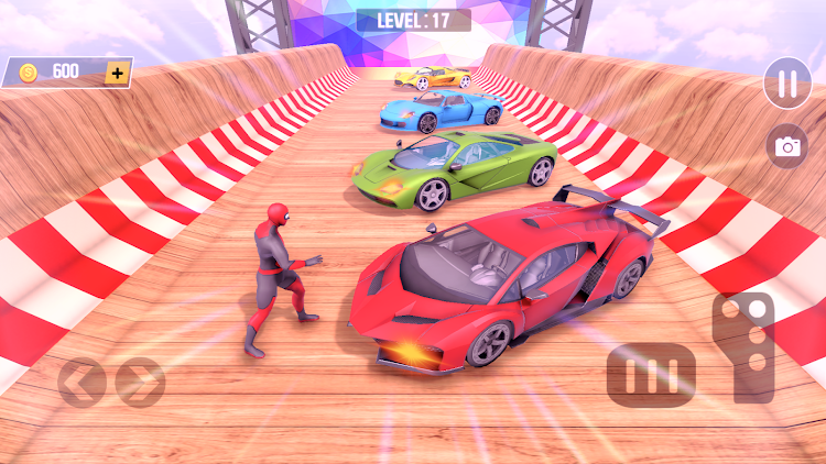 #8. Superhero Mega Ramp: Car Games (Android) By: Megus Games