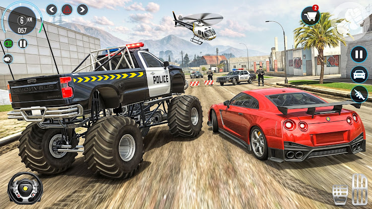 #4. Police Monster Truck Cop Games (Android) By: Gaming Switch