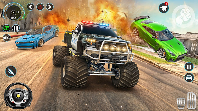 #5. Police Monster Truck Cop Games (Android) By: Gaming Switch