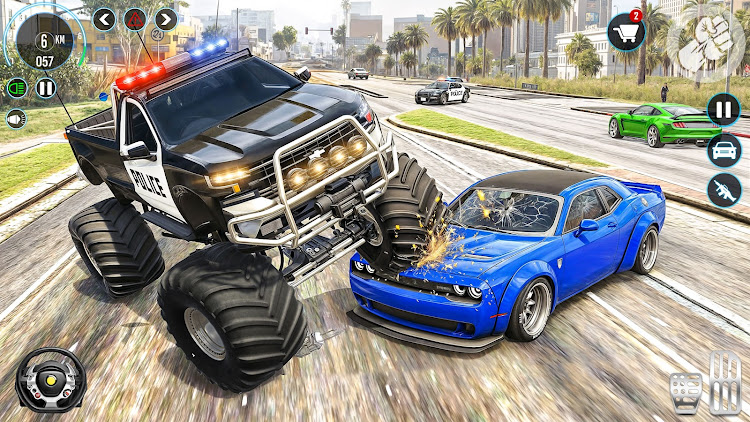 #6. Police Monster Truck Cop Games (Android) By: Gaming Switch