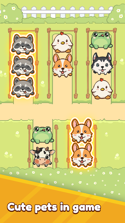 #3. Animal Sort - Cute Puzzle Game (Android) By: Tiny Castle Studio