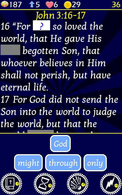 #8. Play The Bible Word Match (Android) By: RD Games, Inc