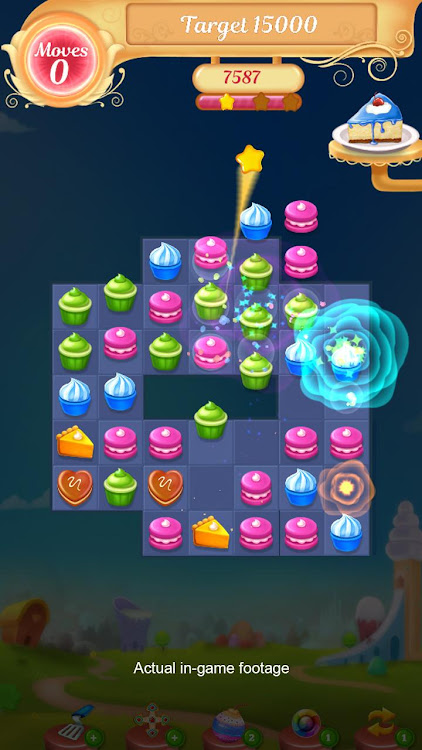 #7. Cupcake Match 3 Mania (Android) By: Yes Games Studio