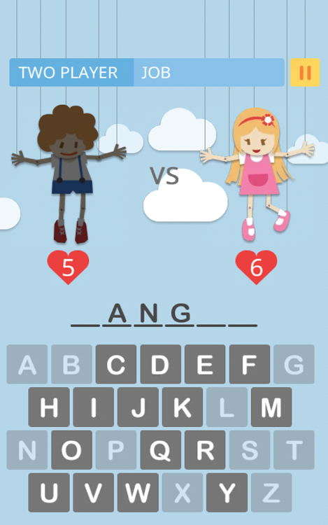 #5. Hangman King (Android) By: mobirixsub