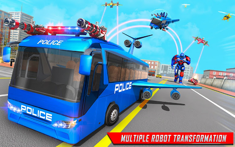 #5. Bus Robot Car Game:Robot Game (Android) By: Cradley Creations