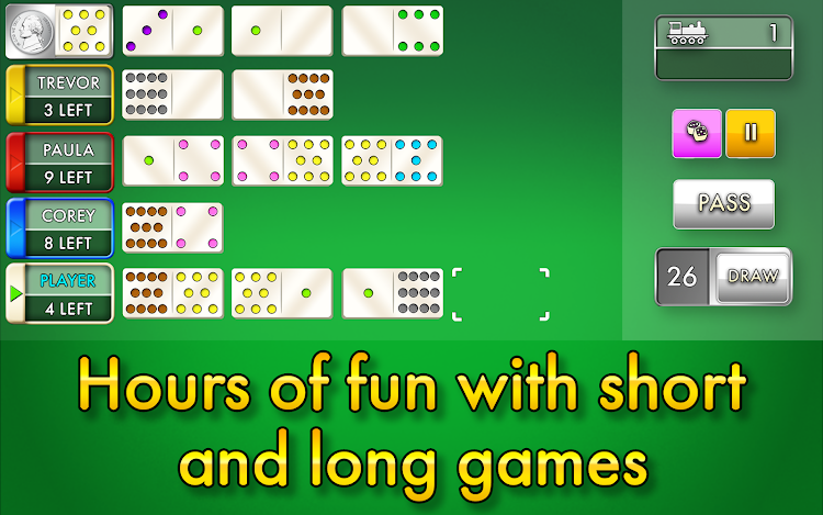 #6. Mexican Train Dominoes Classic (Android) By: Glowing Eye Games Limited