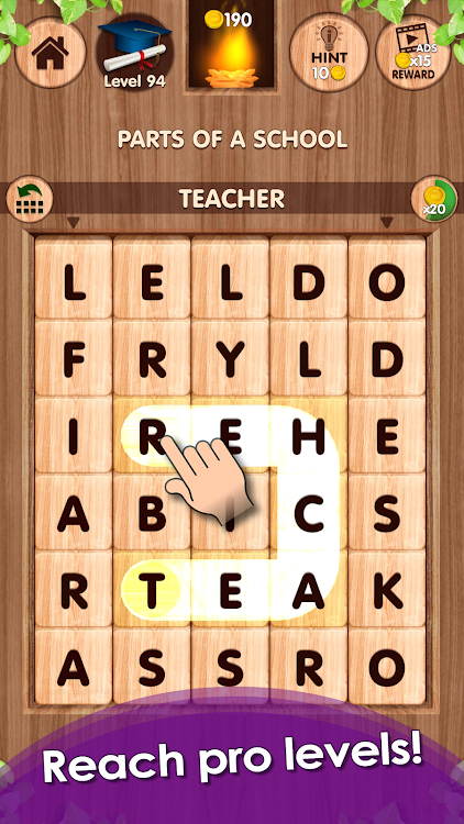 #4. Falling Word Games - Addictive (Android) By: LookMan Game