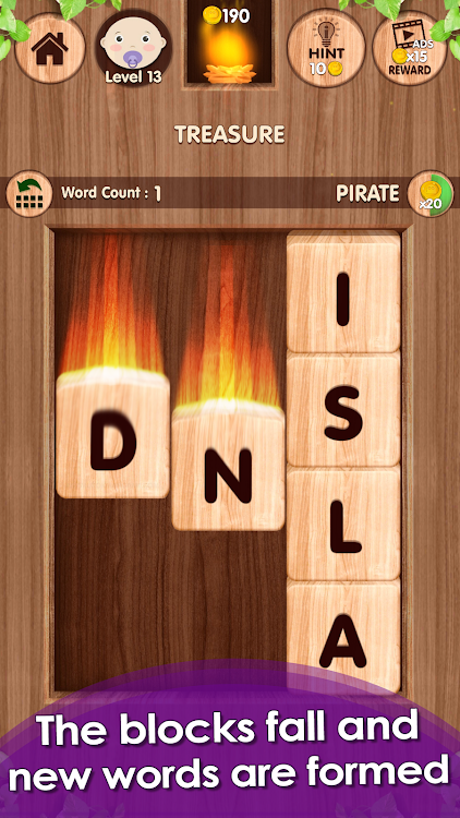 #10. Falling Word Games - Addictive (Android) By: LookMan Game