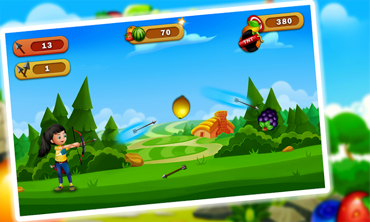 #6. Fruit Shoot Archery Game (Android) By: Knockout Classic Board Games