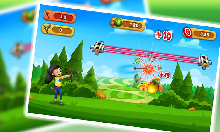 #7. Fruit Shoot Archery Game (Android) By: Knockout Classic Board Games