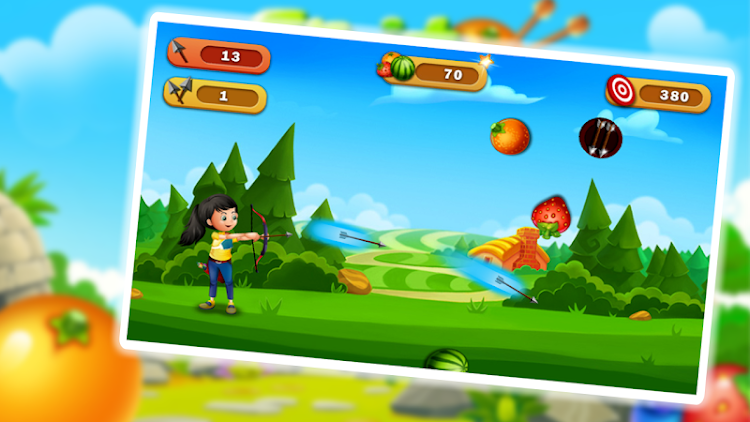 #9. Fruit Shoot Archery Game (Android) By: Knockout Classic Board Games