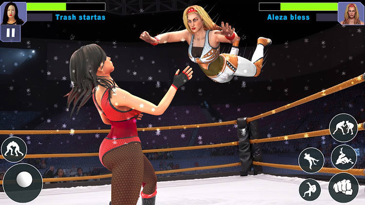 #2. Bad Girls Wrestling Game (Android) By: Fighting Arena