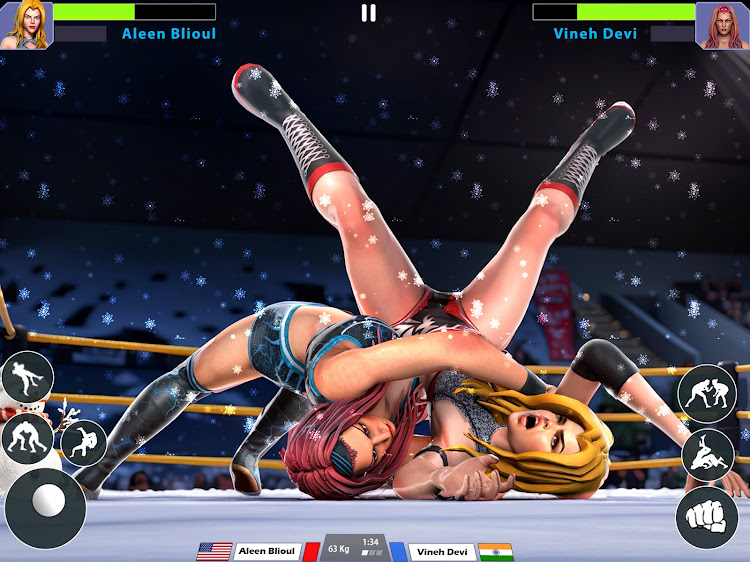 #8. Bad Girls Wrestling Game (Android) By: Fighting Arena