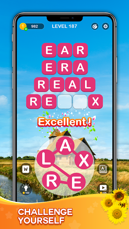 #6. Word Connect - Train Brain (Android) By: Solitaire Card Studio