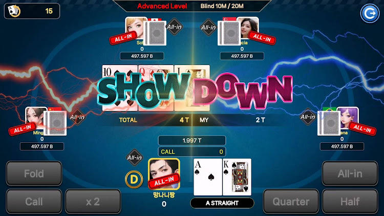 #10. AI Texas Hold'em Poker (Android) By: Mobine Game