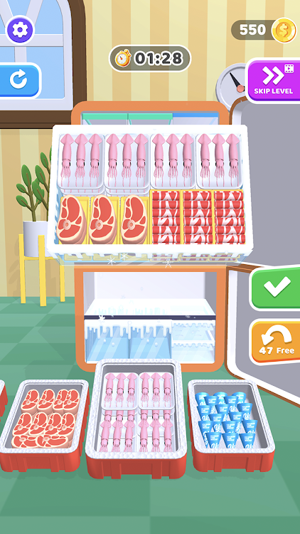 #5. Fridge Organizing Game (Android) By: Koi Games