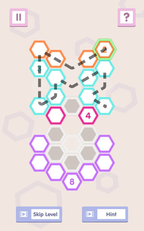 #2. Number Path: Hexa Links (Android) By: Augmented Reality Games