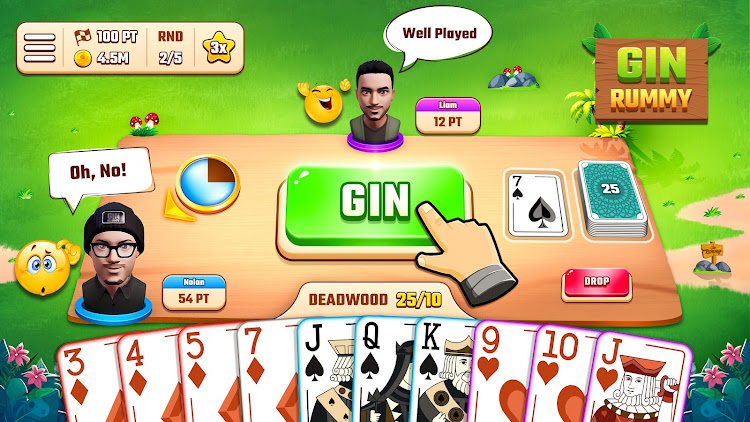 #2. Gin Rummy Master Offline (Android) By: Funfuse Games