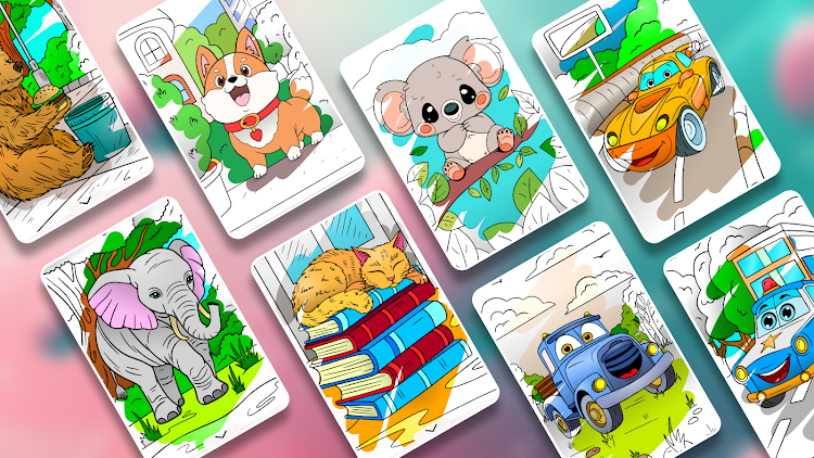 #5. Animal coloring pages (Android) By: Y-Group games