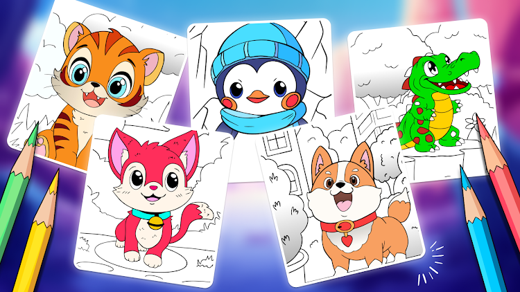 #7. Animal coloring pages (Android) By: Y-Group games