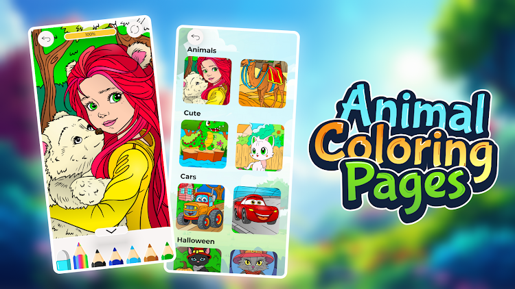 #9. Animal coloring pages (Android) By: Y-Group games