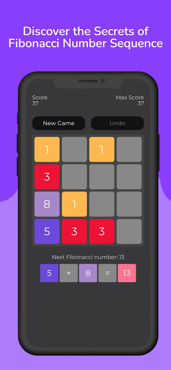 #2. Fibonacci Number Puzzle (Android) By: Pixtory Game