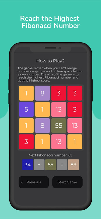 #5. Fibonacci Number Puzzle (Android) By: Pixtory Game