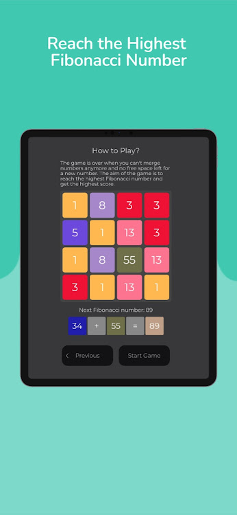 #10. Fibonacci Number Puzzle (Android) By: Pixtory Game