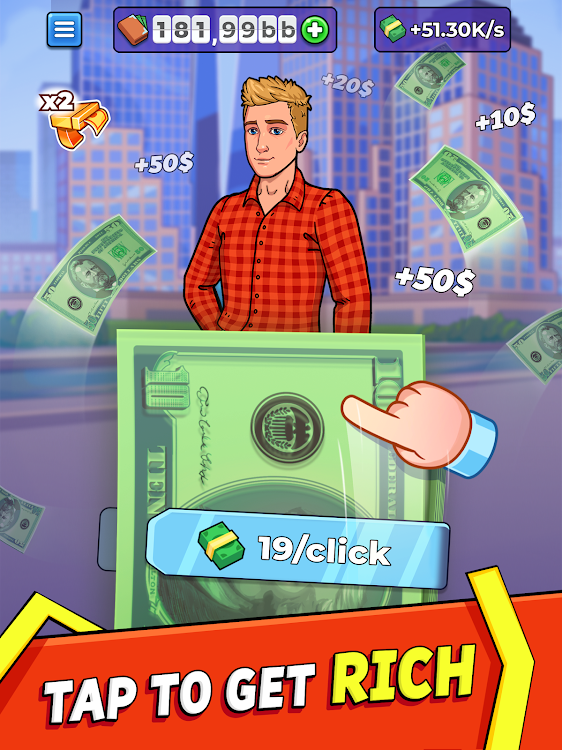 #7. Idle Clickers: Money Tycoon (Android) By: FLY FLO GAMES YAZILIM TICARET ANONIM SIRKETI