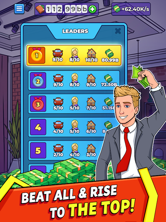 #8. Idle Clickers: Money Tycoon (Android) By: FLY FLO GAMES YAZILIM TICARET ANONIM SIRKETI