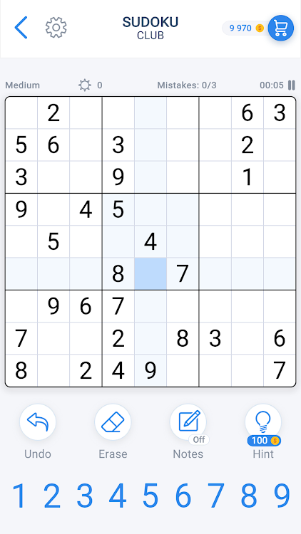 #3. Sudoku Game - Daily Puzzles (Android) By: GamoVation