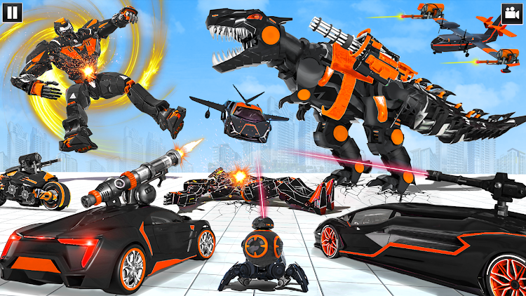 #2. Dino Robot: Car Transform Game (Android) By: Play Action