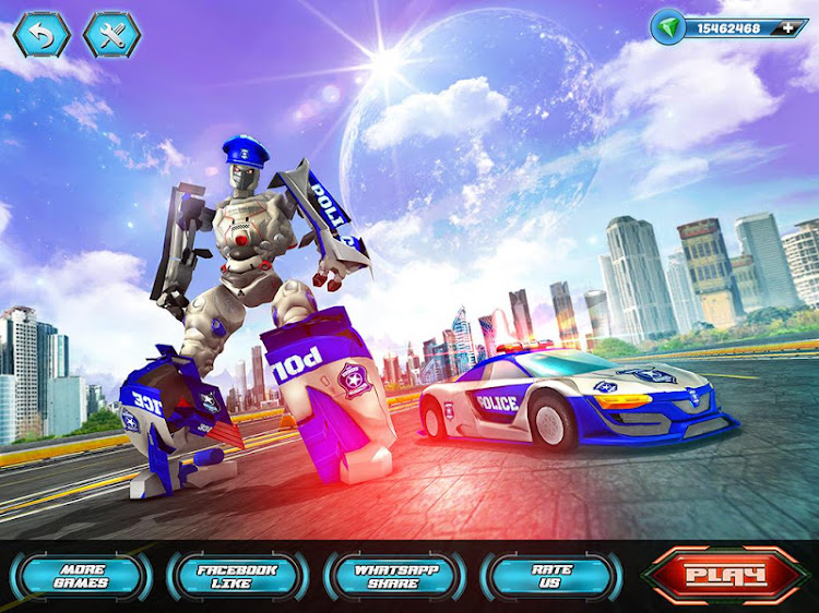 #6. US Police Robot Car Revenge (Android) By: Frenzy Games Studio